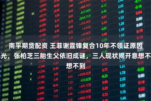 南平期货配资 王菲谢霆锋复合10年不领证原因曝光，张柏芝三胎生父依旧成谜，三人现状揭开意想不到